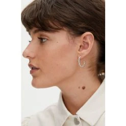 Oliver Bonas Blue Chara Bobble Blue Amazonite Inlay Silver Hoop Earrings -Oliver Bonas Shop unnamed file 561