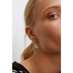 Oliver Bonas Pink Sydney Opal Stone Gold Plated Hoop Earrings -Oliver Bonas Shop unnamed file 570