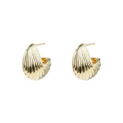 Oliver Bonas Montane Fortune Cookie Gold Plated Engraved Hoop Earrings -Oliver Bonas Shop unnamed file 582