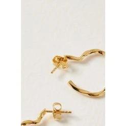 Oliver Bonas Heart Twist Outline Gold Plated Hoop Earrings -Oliver Bonas Shop unnamed file 593