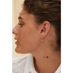 Oliver Bonas Heart Twist Outline Gold Plated Hoop Earrings -Oliver Bonas Shop unnamed file 595