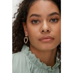 Oliver Bonas Senna Gold Coloured Twist Detail Heart Drop Earrings -Oliver Bonas Shop unnamed file 6