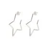 Oliver Bonas Silver Tone Star Outline Large Hoop Earrings -Oliver Bonas Shop unnamed file 602