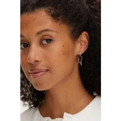 Oliver Bonas Silver Tone Star Outline Large Hoop Earrings -Oliver Bonas Shop unnamed file 607