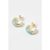 Oliver Bonas Blue Oriana Amazonite Inlay Hoop Earrings -Oliver Bonas Shop unnamed file 609