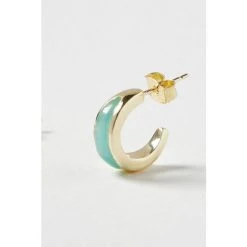 Oliver Bonas Blue Oriana Amazonite Inlay Hoop Earrings -Oliver Bonas Shop unnamed file 612