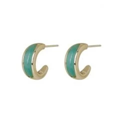 Oliver Bonas Blue Oriana Amazonite Inlay Hoop Earrings -Oliver Bonas Shop unnamed file 614