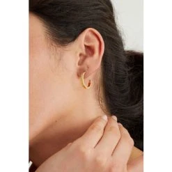 Oliver Bonas Aziza Engraved Lines Hoop Earrings -Oliver Bonas Shop unnamed file 626