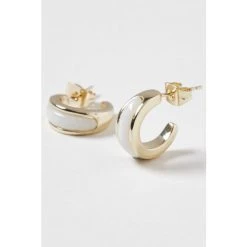 Oliver Bonas Oriana Mother Of Pearl Inlay White Hoop Earrings -Oliver Bonas Shop unnamed file 630