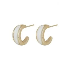 Oliver Bonas Oriana Mother Of Pearl Inlay White Hoop Earrings -Oliver Bonas Shop unnamed file 632