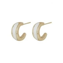 Oliver Bonas Oriana Mother Of Pearl Inlay White Hoop Earrings -Oliver Bonas Shop unnamed file 633