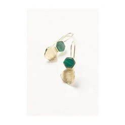 Oliver Bonas Maceo Hexagon Stone Drop Gold Plate Earrings -Oliver Bonas Shop unnamed file 65