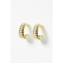 Oliver Bonas Lucia Twist Curve Engraved Gold Plated Hoop Earrings -Oliver Bonas Shop unnamed file 659