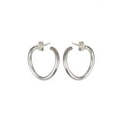 Oliver Bonas Silver Plated Megumi Circle Loop Silver Hoop Earrings -Oliver Bonas Shop unnamed file 680