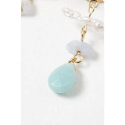 Oliver Bonas Natural Brea Flower Pearl And Stone Drop Stud Earrings -Oliver Bonas Shop unnamed file 685