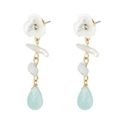 Oliver Bonas Natural Brea Flower Pearl And Stone Drop Stud Earrings -Oliver Bonas Shop unnamed file 687
