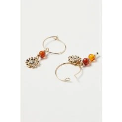 Oliver Bonas Natural Valentina Flower Motif Drop Hoop Earrings -Oliver Bonas Shop unnamed file 697