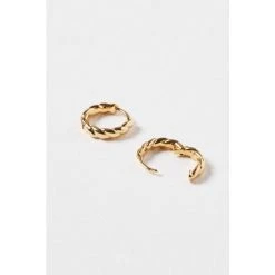 Oliver Bonas Gold Tone Cisco Twisted Huggie Earrings -Oliver Bonas Shop unnamed file 708
