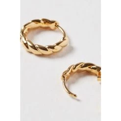 Oliver Bonas Gold Tone Cisco Twisted Huggie Earrings -Oliver Bonas Shop unnamed file 709