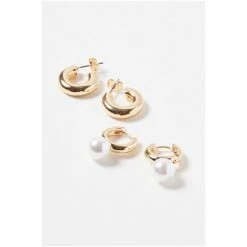 Oliver Bonas Gold Coloured Earrings Two Pack -Oliver Bonas Shop unnamed file 71