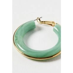 Oliver Bonas Green Hoop Earrings -Oliver Bonas Shop unnamed file 713