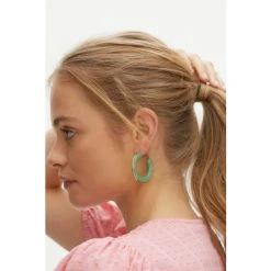 Oliver Bonas Green Hoop Earrings -Oliver Bonas Shop unnamed file 715