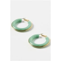 Oliver Bonas Green Hoop Earrings -Oliver Bonas Shop unnamed file 716