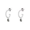 Oliver Bonas Natural Blythe Pebble Charm Paua Shell Silver Coloured Hoop Earrings -Oliver Bonas Shop unnamed file 733