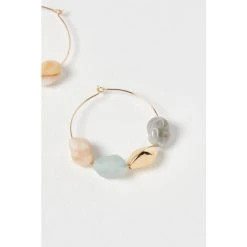 Oliver Bonas Keiko Multi Stones On Wire Hoop Earrings -Oliver Bonas Shop unnamed file 742