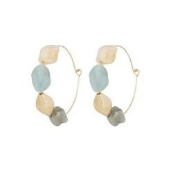 Oliver Bonas Keiko Multi Stones On Wire Hoop Earrings -Oliver Bonas Shop unnamed file 746