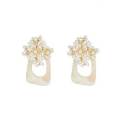 Oliver Bonas Natural Odette Stud Earrings