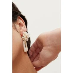 Oliver Bonas Natural Odette Stud Earrings -Oliver Bonas Shop unnamed file 767