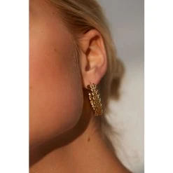 Oliver Bonas Gold Marina Twist Hoop Earrings -Oliver Bonas Shop unnamed file 77