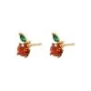 Oliver Bonas Orange Stone Stud Earrings -Oliver Bonas Shop unnamed file 782