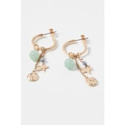 Oliver Bonas Natural Mini Hoop Earrings
