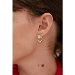 Oliver Bonas Lulu White Bobble Shell Stud Earrings -Oliver Bonas Shop unnamed file 810