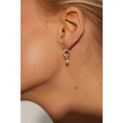 Oliver Bonas Silver Caspian Linked Shape Silver Tone Drop Earrings -Oliver Bonas Shop unnamed file 817