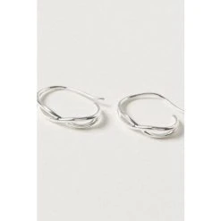 Oliver Bonas Lakita Oval Twist Sterling Silver Hoop Earrings -Oliver Bonas Shop unnamed file 821