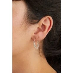 Oliver Bonas Lakita Oval Twist Sterling Silver Hoop Earrings -Oliver Bonas Shop unnamed file 822