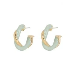 Oliver Bonas Natural Adira Green Twist Hoop Earrings -Oliver Bonas Shop unnamed file 825