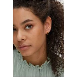 Oliver Bonas Gold Plated Grace Bamboo Huggie Earrings -Oliver Bonas Shop unnamed file 844