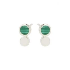 Oliver Bonas Briar Disc And Green Malachite Inlay Dot Sterling Silver Earrings -Oliver Bonas Shop unnamed file 850