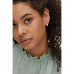 Oliver Bonas Silver Grace Bamboo Huggie Earrings -Oliver Bonas Shop unnamed file 854