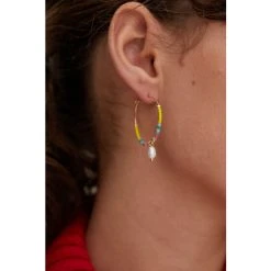 Oliver Bonas Yellow Skyla Seed Bead And Pearl Drop Hoop Earrings -Oliver Bonas Shop unnamed file 860