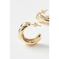 Oliver Bonas Gold Coral Entwined Hoop Earrings -Oliver Bonas Shop unnamed file 873