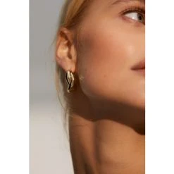 Oliver Bonas Gold Coral Entwined Hoop Earrings -Oliver Bonas Shop unnamed file 875