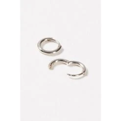 Oliver Bonas Silver Tone Juniper Mini Huggie Earrings -Oliver Bonas Shop unnamed file 883