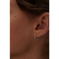 Oliver Bonas Silver Tone Omaira Half Engraved Round Hoop Earrings -Oliver Bonas Shop unnamed file 890