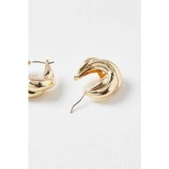 Oliver Bonas Gold Maya Chunky Plaited Huggie Earrings -Oliver Bonas Shop unnamed file 897