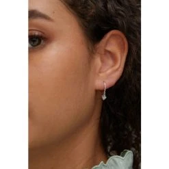 Oliver Bonas Silver Tone Grazia Machine Engraved Heart Charm Drop Hoop Earrings -Oliver Bonas Shop unnamed file 905